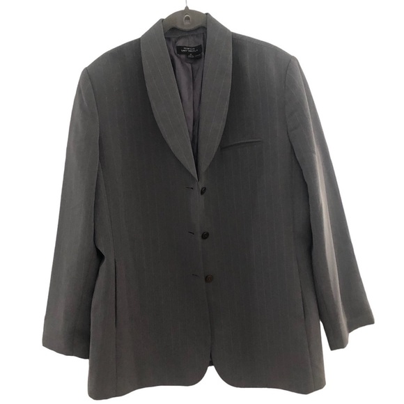 NWT  Pin Striped button up blazer size 14 Giorgio Sant Angelo - Picture 2 of 14